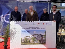 Pascal Roy (Bativaloire), Hervé Rongère (Parallèles Architecture), Patrice Vallée (Saint-Cyr-sur-Loire),  Christine Aubert (CDC Habitat), Simon Laporte (Groupe Gambetta)